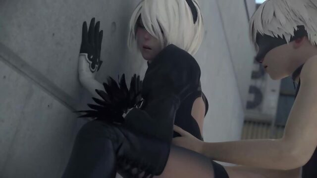 NieR Automata - 2B 9S sfm nsfw 3D R34 Blender hentai Porn Rule34